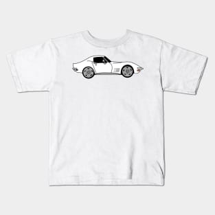 White C3 Corvette Kids T-Shirt